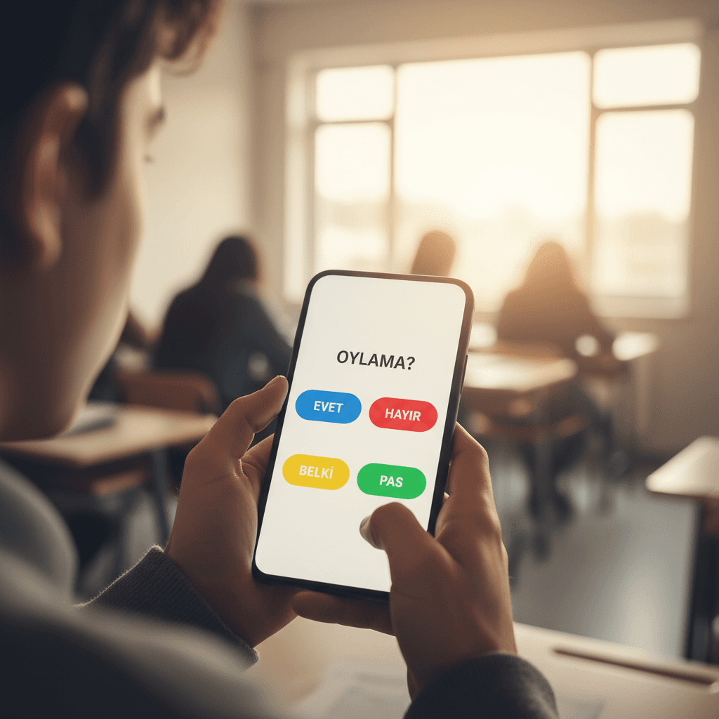 Mobil katılımcı oylama ekranı